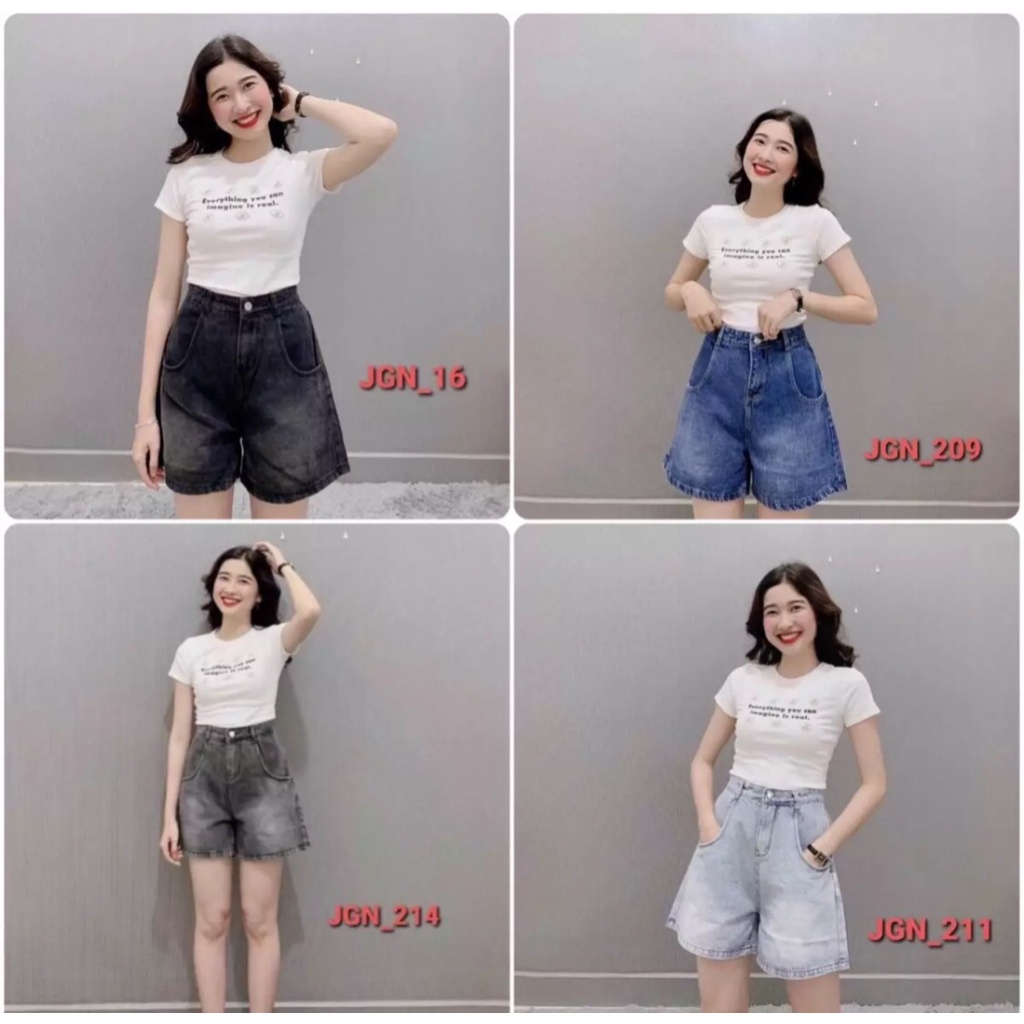 [ Kèm Ảnh Thật ] QUẦN SHORT JEAN NỮ LƯNG CAO ỐNG RỘNG KIỂU DỄ THƯƠNG, QUẦN NGỐ NỮ - XƯỞNG MAY TÚ LINH