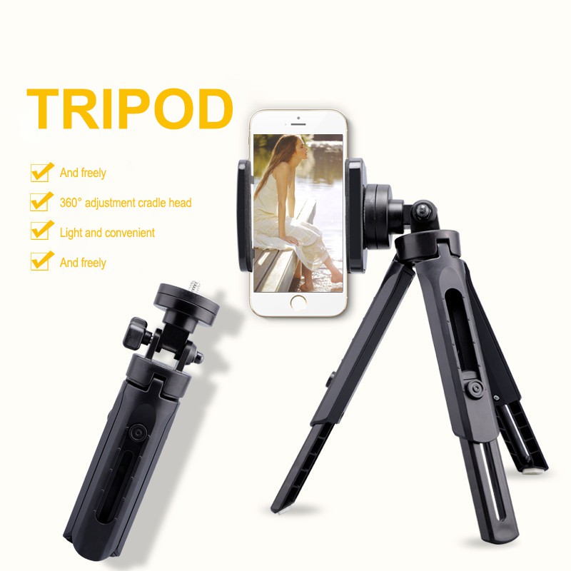 【New】 Mini Tripod Stand with Phone Clip Holder 6 Inch For Smartphone Video Tripod Stand Handle Grip For Phone Live Hot selling 【ziyi】