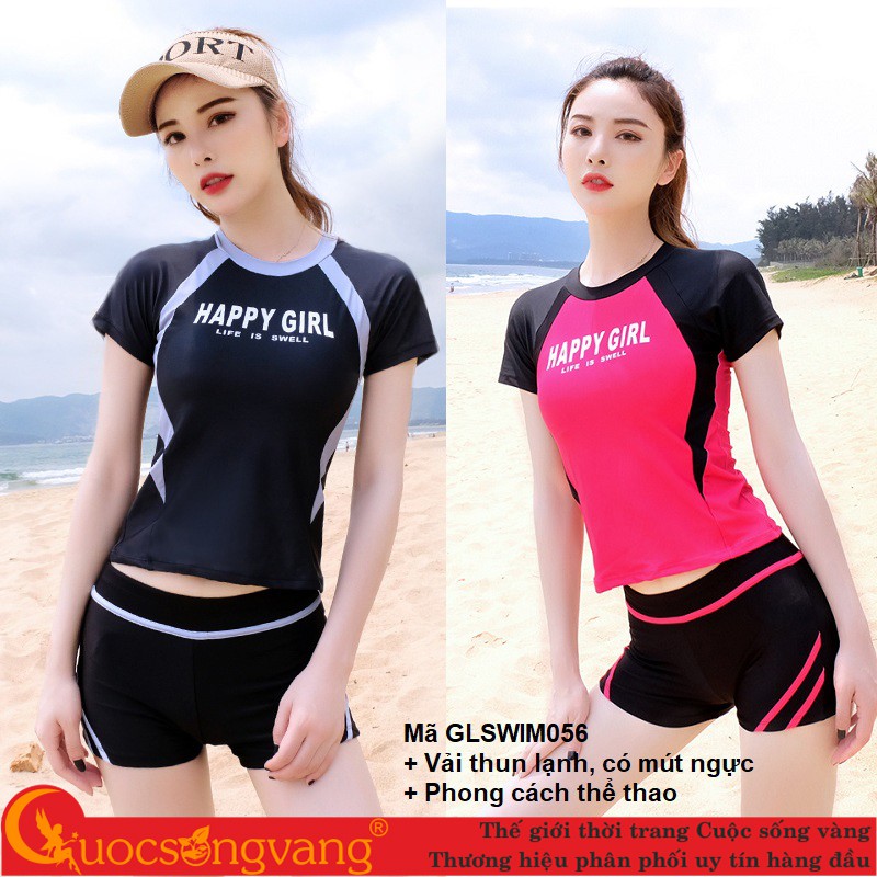 Bộ đồ đi biển nữ bộ quần áo bơi nữ thể thao GLSWIM056 Cuocsongvang | BigBuy360 - bigbuy360.vn