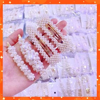 Set 4 kẹp tóc giả ngọc trai hàn quốc