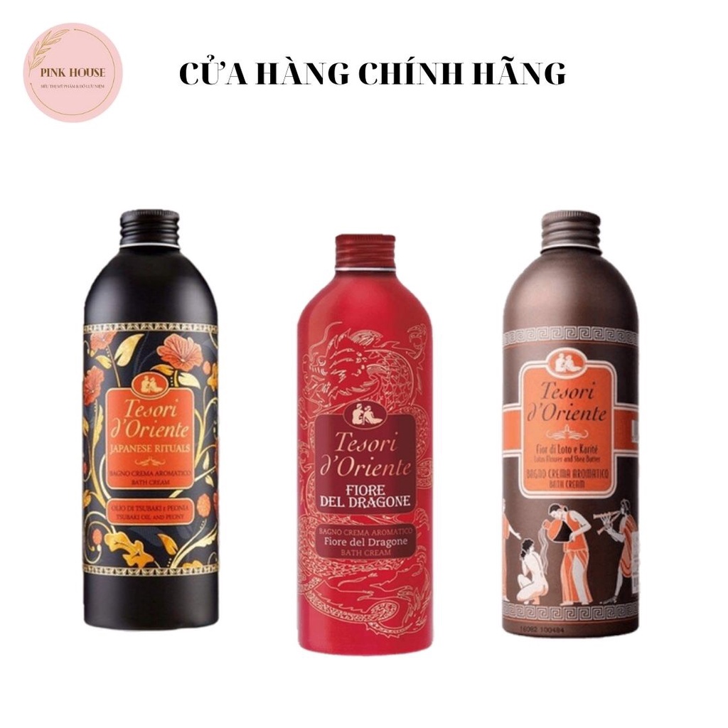 Sữa Tắm Xích Tesori Trắng Da Hương Nước Hoa Lưu Hương Lâu Tesori D’Oriente Cao cấp Italia 500ml [Hàng Chính Hãng]