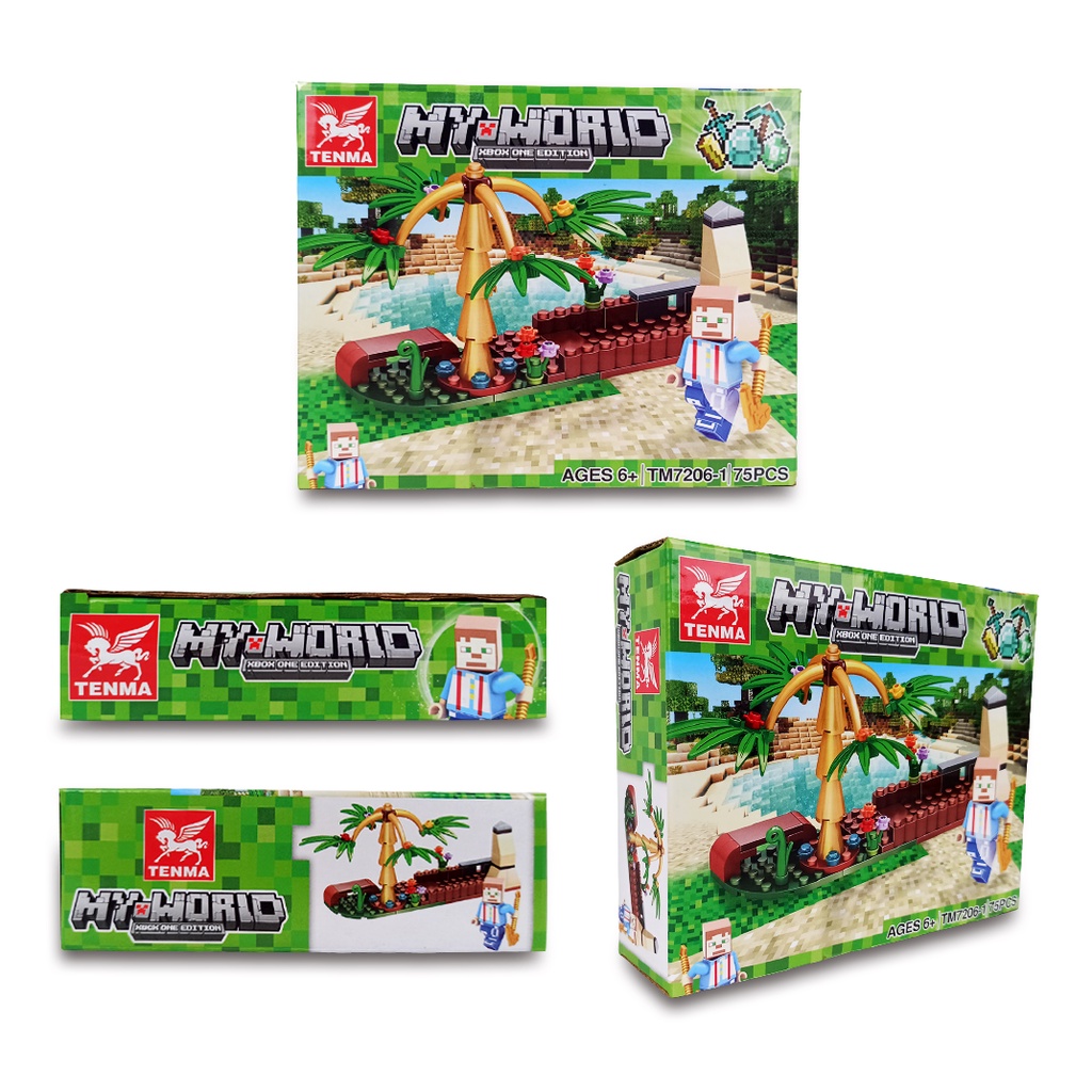 Bô đồ chơi xếp hình LEGO My World Minecraft – Nhựa ABS an toàn - Kích thích sáng tạo phát triển trí tuệ cho bé