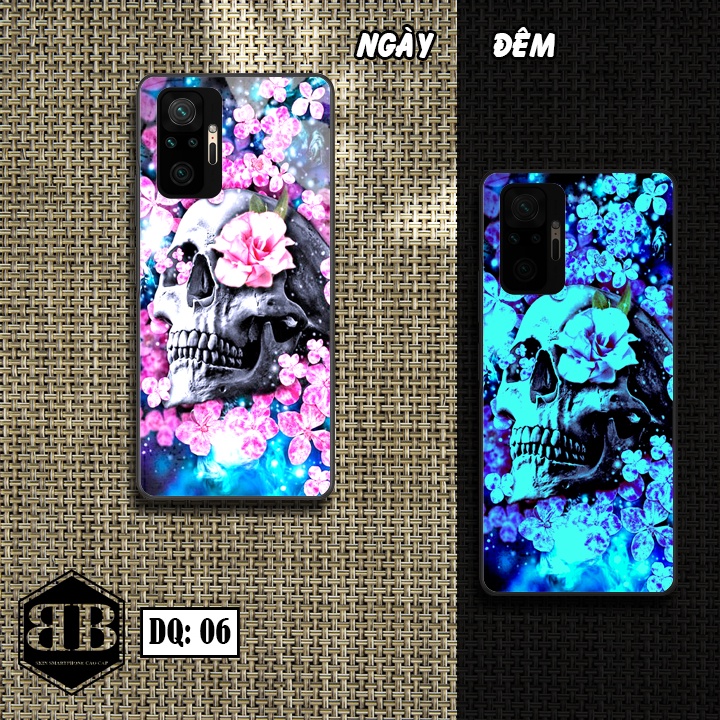 Ốp lưng kính Dạ Quang Xiaomi Redmi Note 10 Pro phát sáng trong đêm hình cá nhân