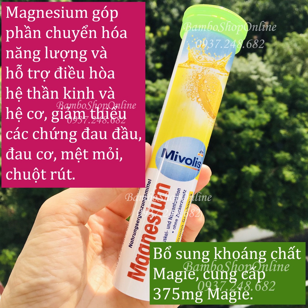 Viên Sủi Mivolis Vitamin C và các vị khác - Hàng nội địa Đức