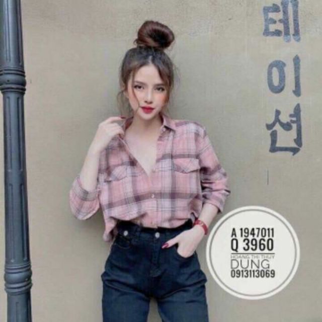 Áo sơ mi kẻ caro to hàng thô đẹp