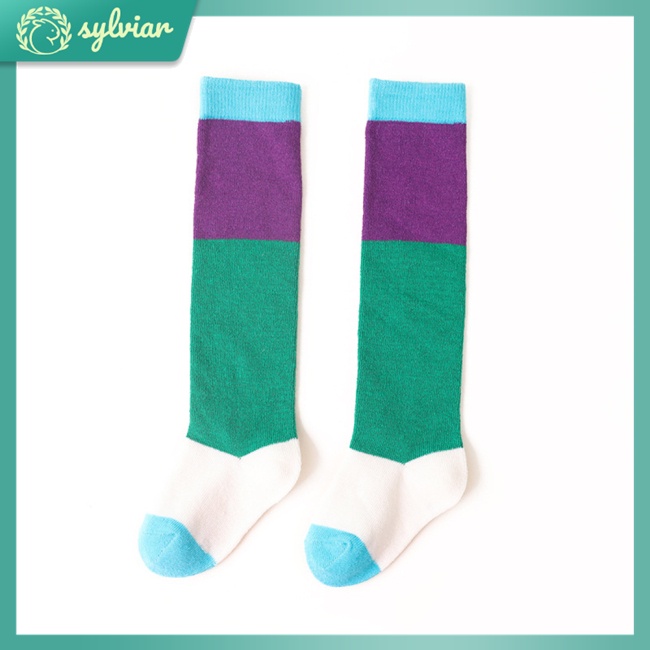 1 Đôi Vớ Cotton Màu Sắc Cầu Vồng Phù Hợp Cho Bé Trai Và Bé Gái