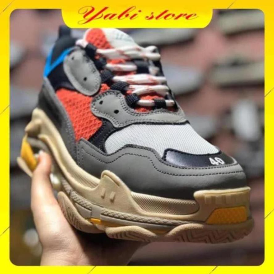 [Sale 3/3][Hot trend-Freeship] Giày Sneaker Balen để Triple 3s cao cấp xám đỏ - Yabi store P09 : : < /
