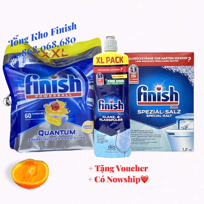 [Combo sạch bóng] Quantum max 60v + Muối 4kg + Bóng 750ml