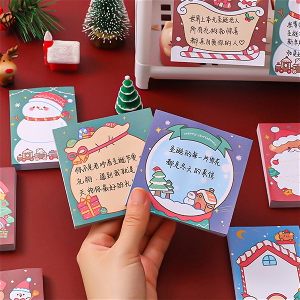 Set 50 tờ giấy ghi chú họa tiết ông già noel dễ thương