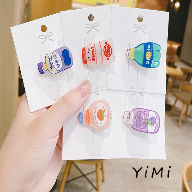 Kẹp Tóc Hình Bình Trà Sữa / Nước Ép Hoạt Hình Dễ Thương Cho Bé Gái