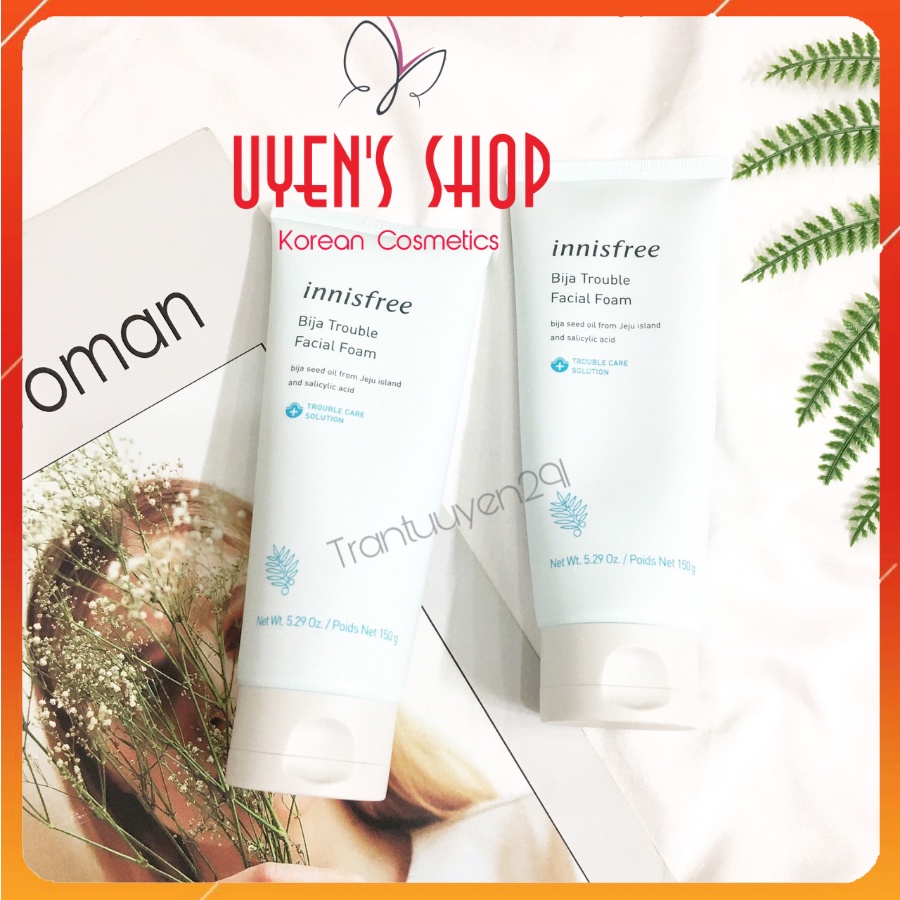 Sữa rửa mặt INNISFREE Bija Trouble Facial Foam 150ml