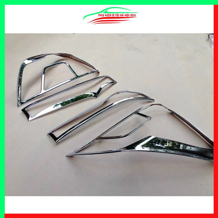 Ốp viền đèn pha hậu mạ crom Honda Jazz chống trầy trang trí bảo vệ xe