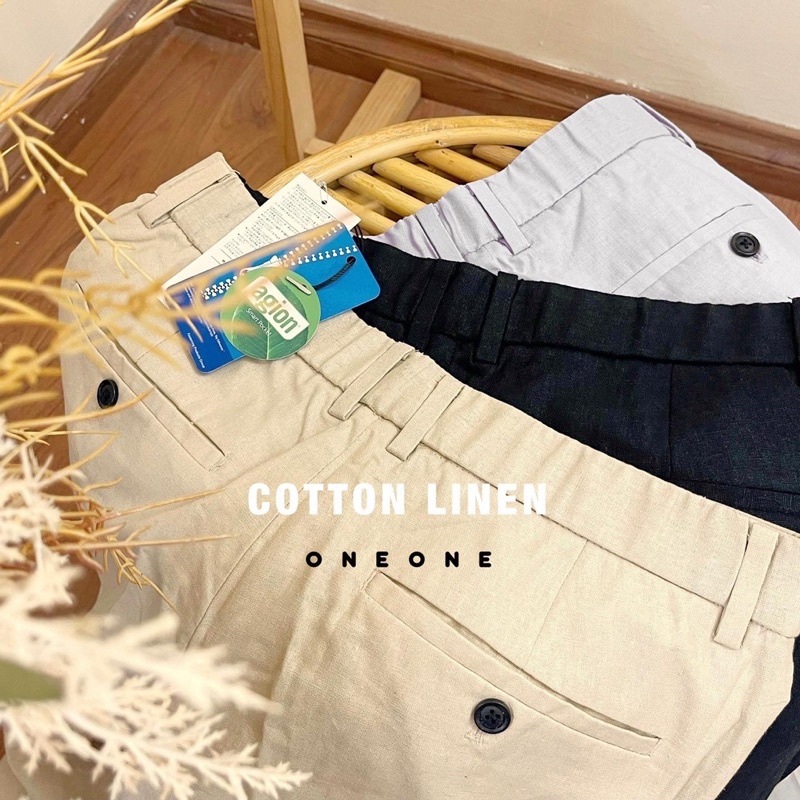 Quần vải cotton linen(đũi) Newslim