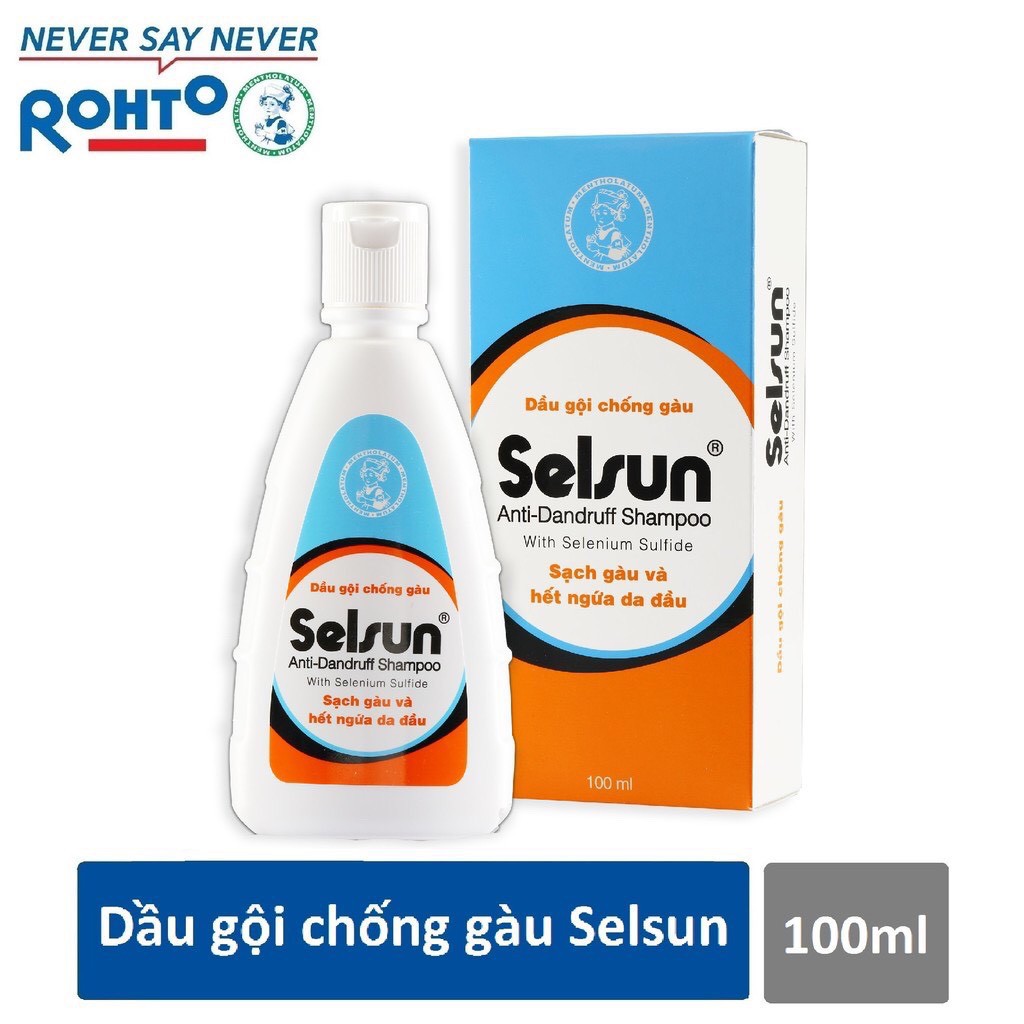 Bộ sản phẩm chống gàu Selsun (Dầu gội chống gàu Selsun 100ml + Dầu xã dưỡng tóc Selsun 100ml)