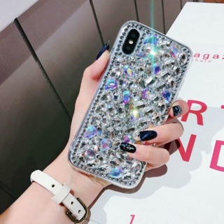 Ốp lưng handmade đính đá cao cấp trắng