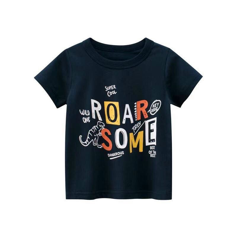 Áo thun bé trai 27KIDS cotton họa tiết