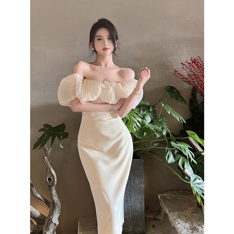 JaneQ Đầm trễ vai dự tiệc tiểu thư phong cách Vintage ẢNH CẬN CHẤT CUỐI