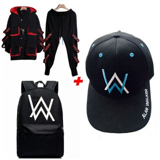 bộ quần áo jogger nam + balo + nón alan walker