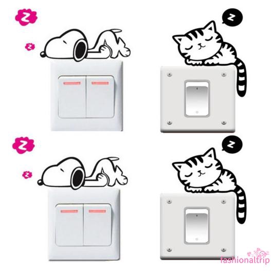 Decal Dán Tường Hình Chó Mèo