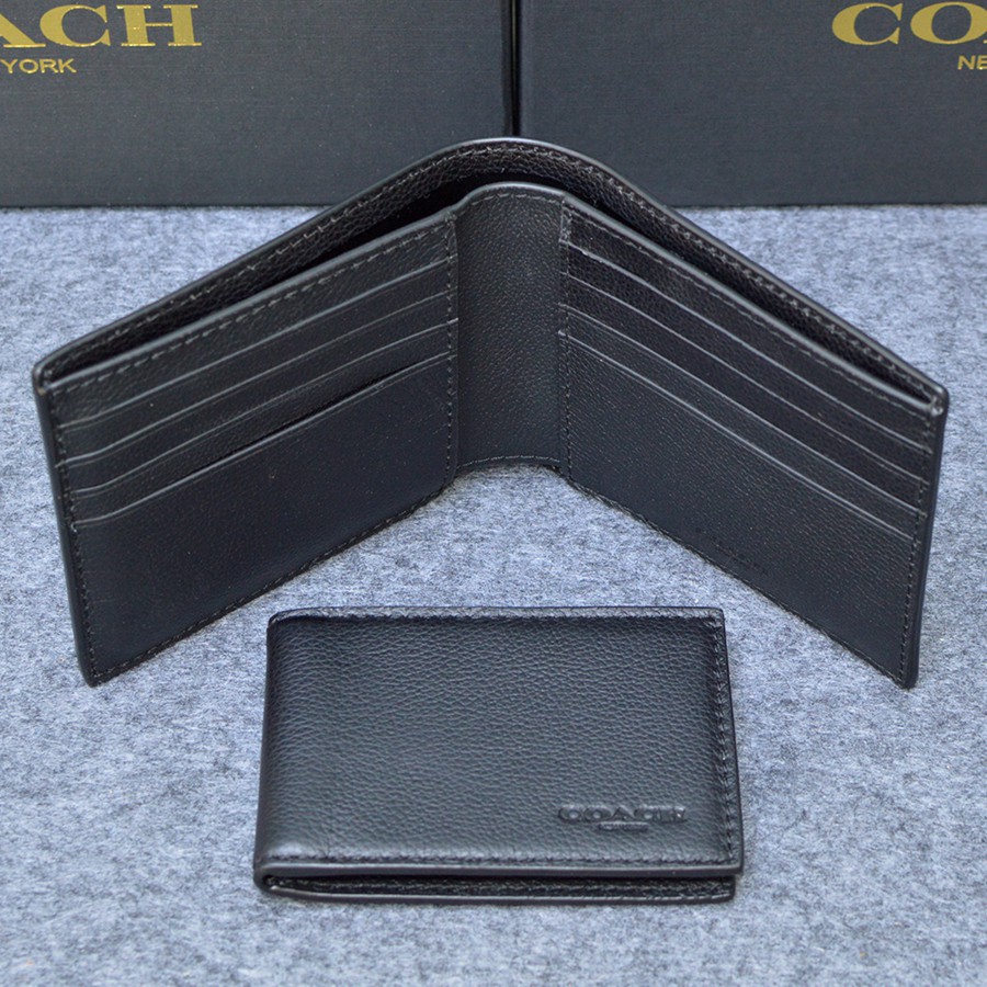 Ví Coach Nam F75084  chính hãng màu đen full box