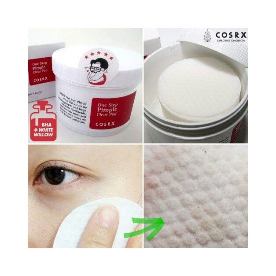 Bông tẩy da chết giảm mụn COSRX One Step Pimple Clear Pad