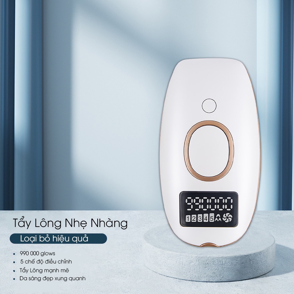 Máy triệt lông mini IPL Hair Removal 999999 xung - Máy triệt lông bikini, tay chân nách cá nhân tại nhà BH 12M - 1 đổi 1