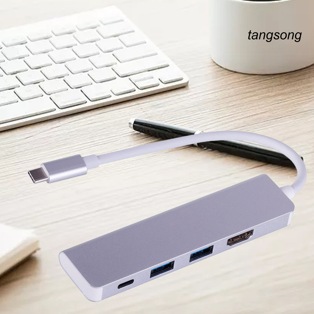 Bộ Chuyển Đổi Ts-4 Trong 1 Từ Type-C Sang Hdmi-Compatible Usb 3.0 Cho Máy Tính