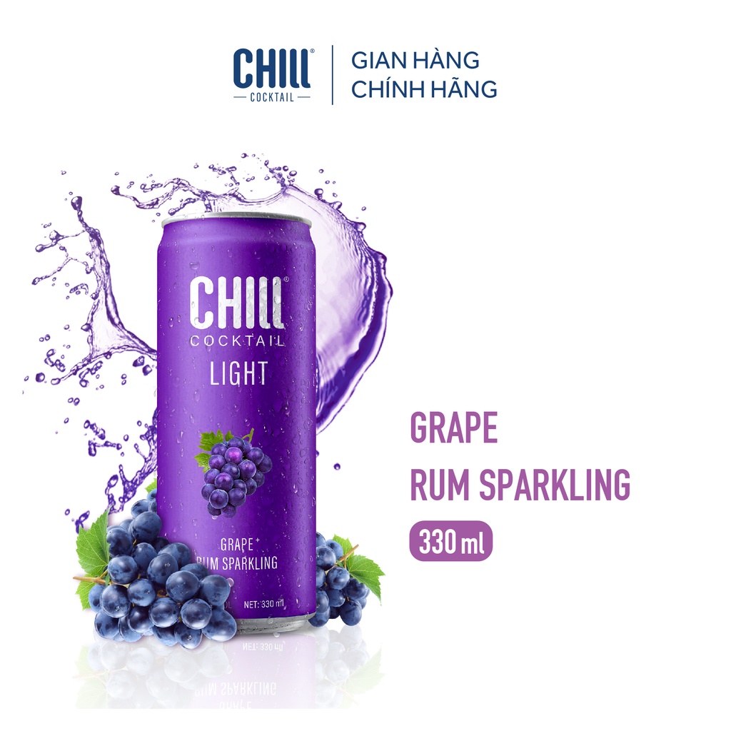 Thùng 6 lon Chill Cocktail mix vị 330ml/lon