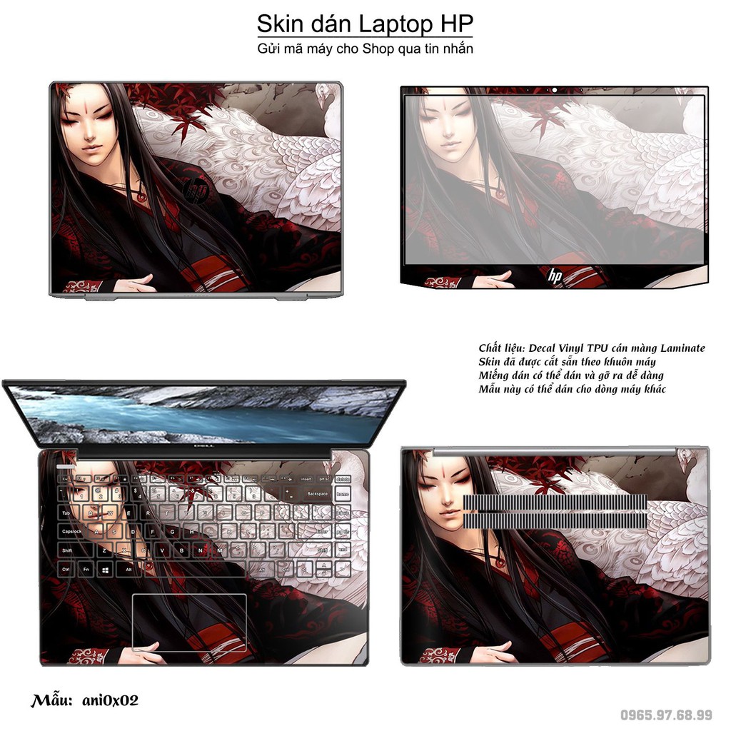 Skin dán Laptop HP in hình Anime (inbox mã máy cho Shop)