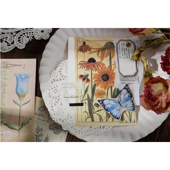 Giấy nền vintage deco paper 30 tờ