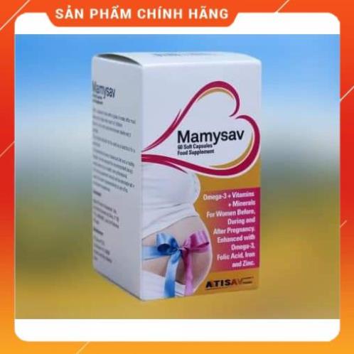 Bổ Bà Bầu MAMYSAV-Nhập Khẩu Tây Ban Nha-Giảm Tình Trạng Táo Bón,Nôn Nghén,Hạ Huyết Áp Khi Mang Thai