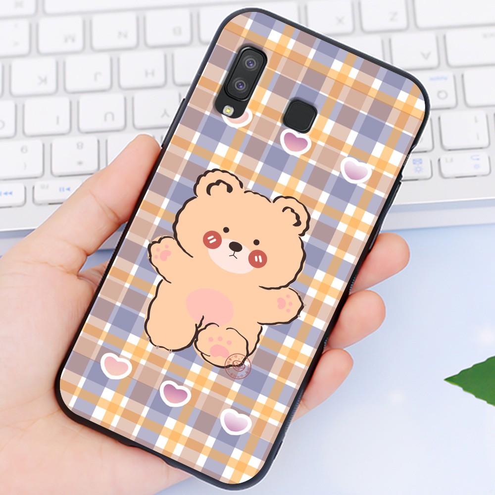 Ốp Samsung 😍 Ốp lưng Samsung A8 Star Cute Bear nhựa cao cấp viền silicon