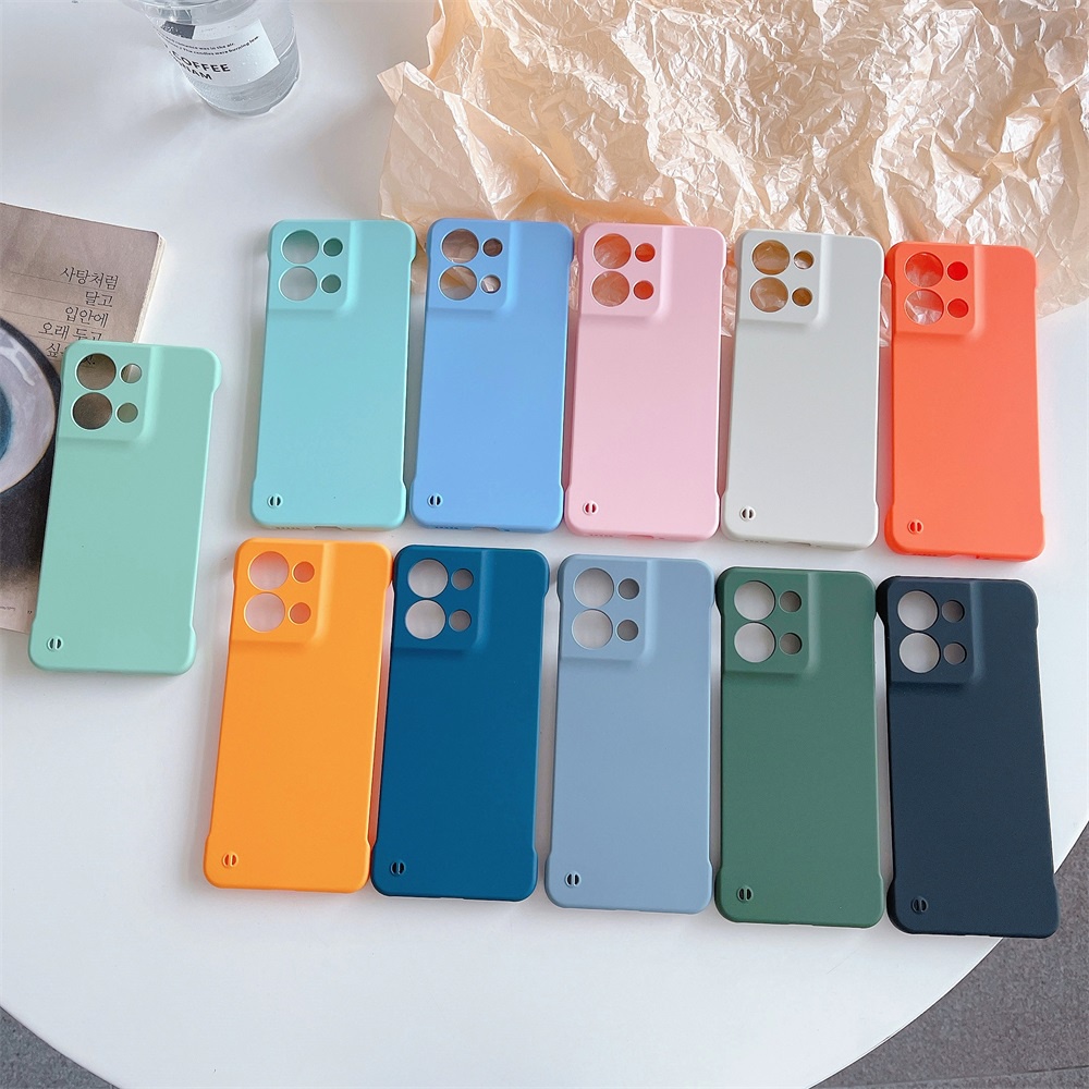 Ốp Điện Thoại PC Cứng Mỏng Không Viền Màu Kẹo Cho Oppo Reno8 Reno 8 Pro Plus 7 Reno7 Z Lite 5G