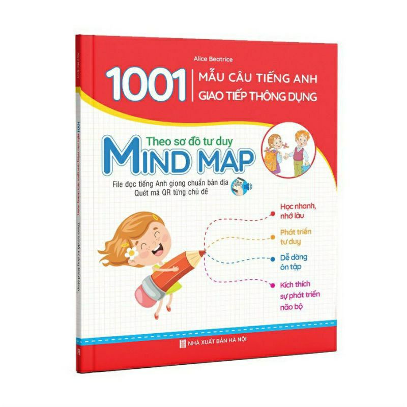 Sách - 1001 Mẫu Câu Tiếng Anh Giao Tiếp Thông Dụng - Theo Sơ Đồ Tư Duy Mind Map (Dành Cho Trẻ Em) - Có File Đọc