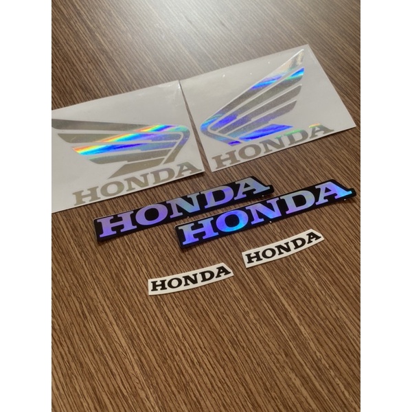 Bộ tem giấy cánh chim và chữ Honda mạ crom 7 màu_NguyenDungDecal