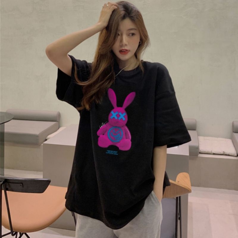 Áo thun tay lỡ nam nữ, áo phông unisex form rộng chất cotton mát mịn thấm hút mồ hôi hình sấm sét