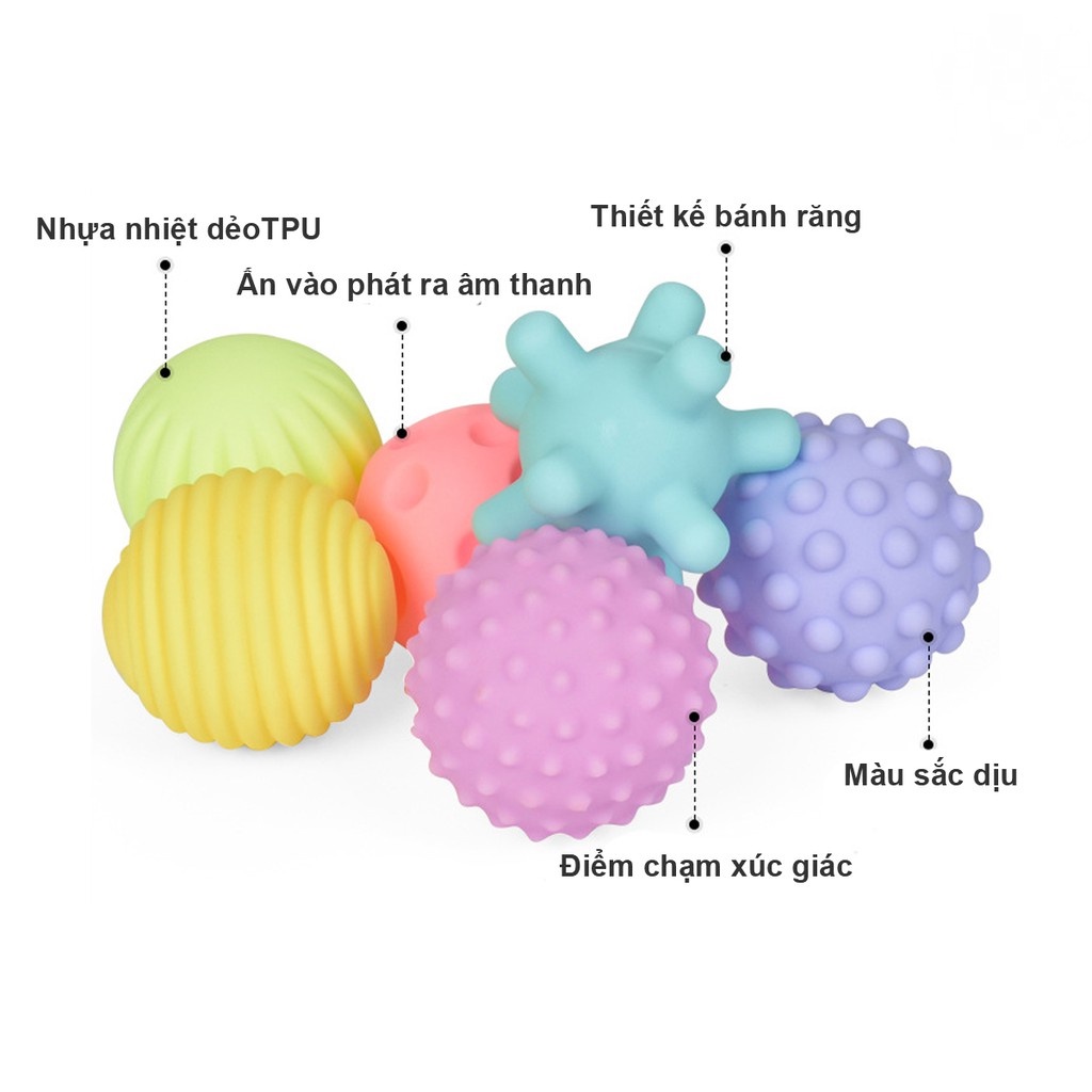 [HCM] Bóng cho bé chơi, bóng xúc giác giúp phát triển xúc giác, thị giác, thính giác cho bé,bóng da cho bé-MY-SZQ01H/W