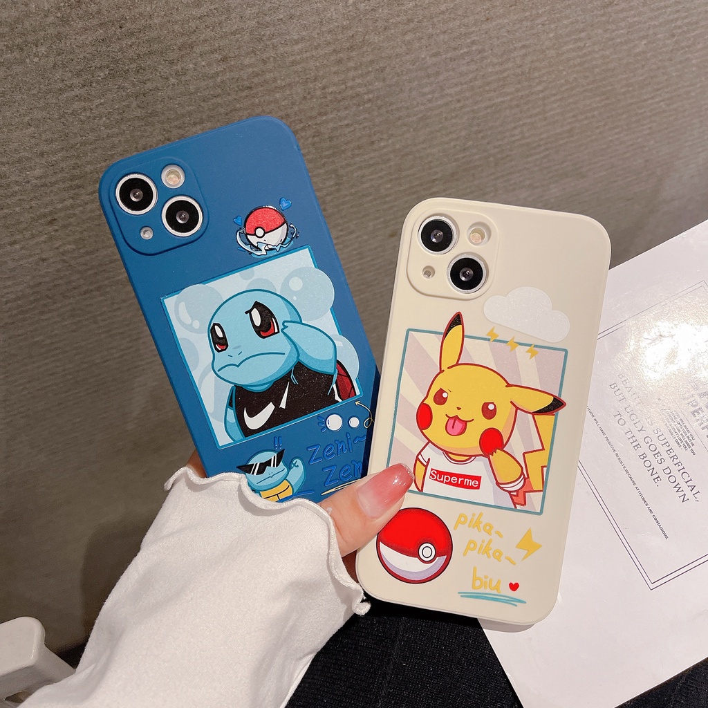 Ốp Điện Thoại In Hình Pikachu Cho iPhone13Pro iP12Pro XS iPhone11 13mini 13Promax 11 12 13 7p