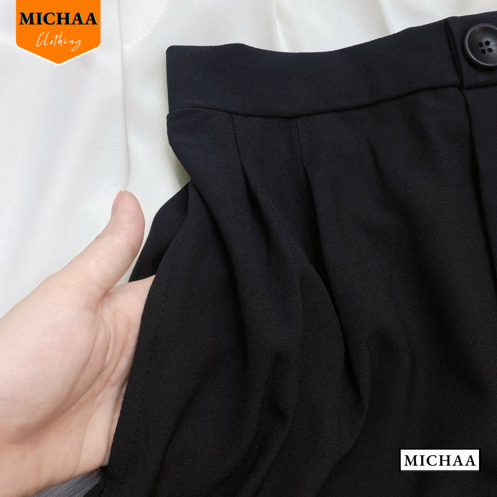 Chân Váy CÀI NÚT Kiểu Giả Váy Ôm Body Chất Tuyết Mưa, Chân Váy Có Lót Trong Lưng Cạp Cao Tôn Dáng Thời Trang MICHAA CV13