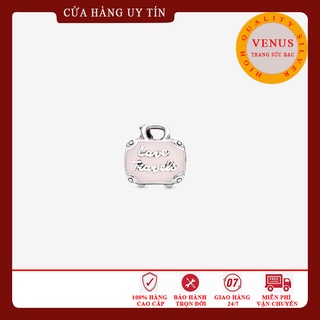 [Charm bạc 925 cao cấp] Charm hình chiếc Vali hồng- Mã sản phẩm VENUSVL