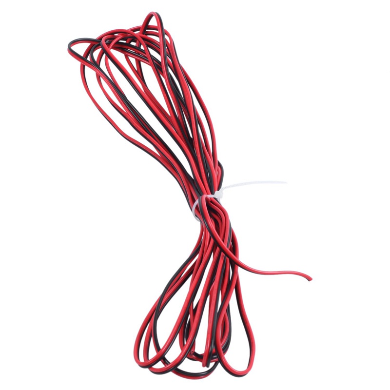 Dây Cáp Lõi Kép 5M 22AWG Màu Đỏ Đen Cho Loa Ô Tô