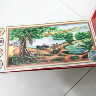 Tranh đính đá làng quê tuyệt đẹp khổ lớn 2mx95cm( kèm hình thật)