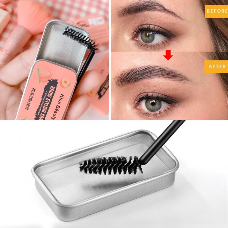 Bộ Gel Định Hình Lông Mày / Kẻ Mày Kissbeauty Kháng Nước Lâu Trôi Chống Nhòe Kèm Cọ Tiện Dụng