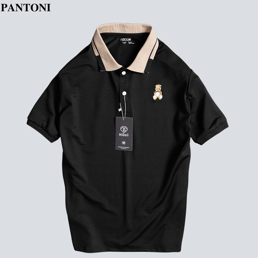 Áo polo nam pantoni, Áo thun nam cổ bẻ thêu gấu tedear vải cá sấu cotton cao cấp chuẩn form (TEDI)