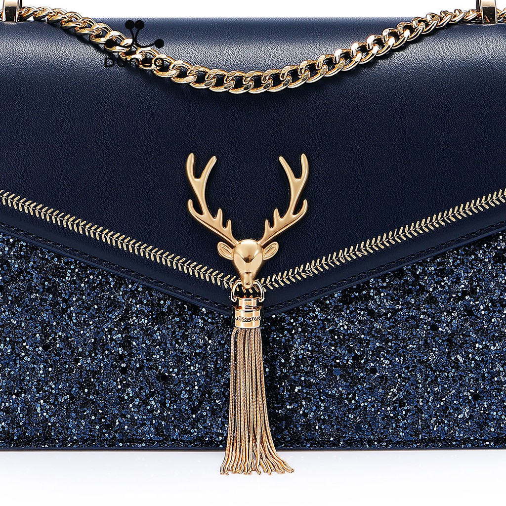 Túi Xách JUST STAR Sequin Tuần Lộc Tua Rua DU172555