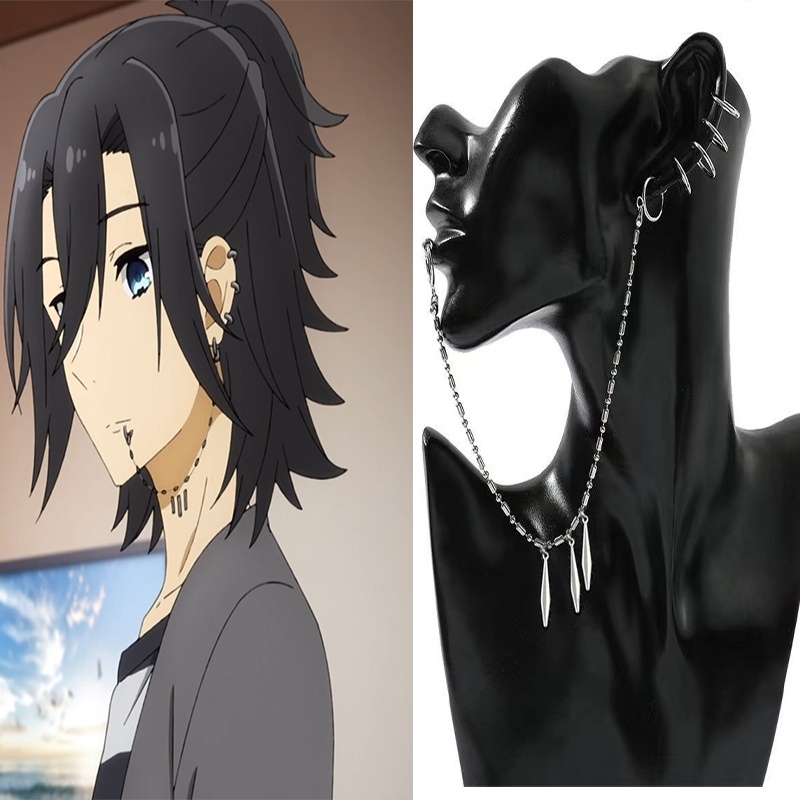 Bộ Khuyên Xỏ Môi Hóa Trang Nhân Vật Anime Horimiya Miyamura Izumi Bằng Thép Không Gỉ