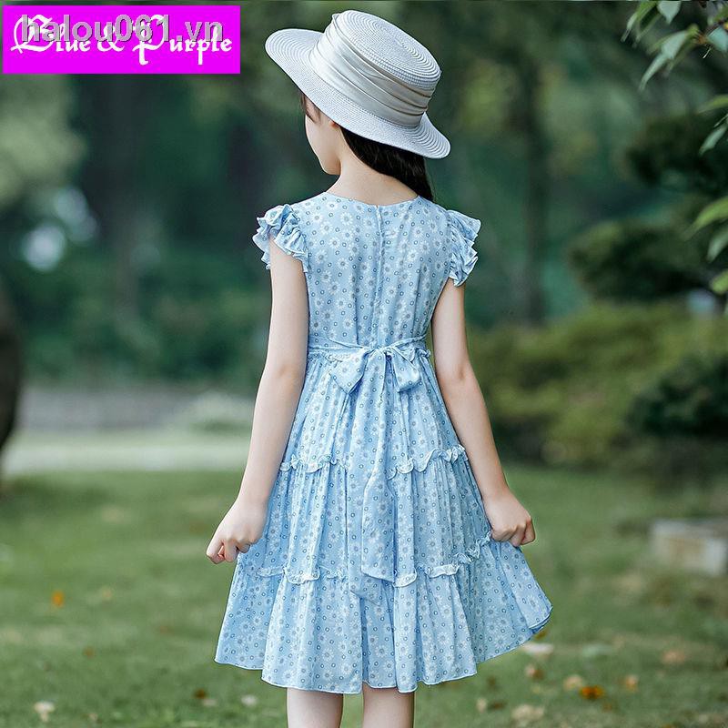 Đầm Công Chúa In Hoa Cho Bé Gái 10 Tuổi