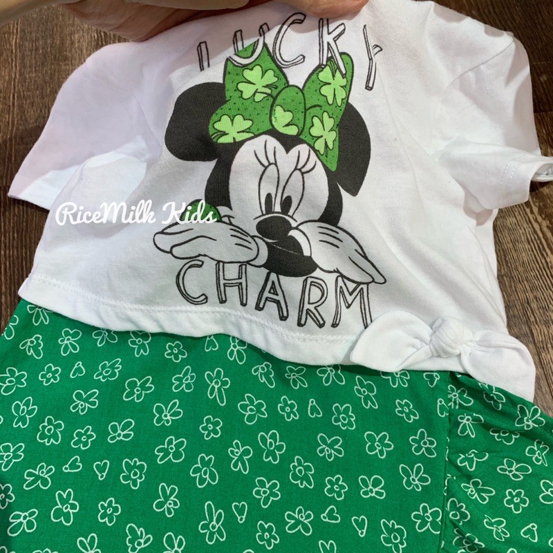 Váy Đầm Cho Bé Gái Hình Mickey Màu Xanh Xuất Xịn