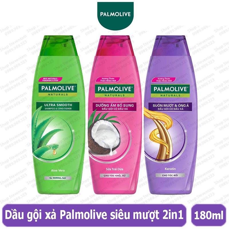 Dầu gội xả Palmolive siêu mượt 2in1 180ml