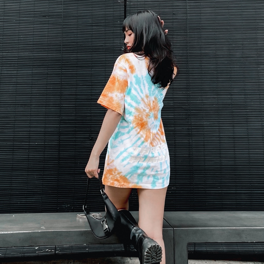 ÁO THUN 3HUNDRED TIE DYE MÀU CAM BẠC HÀ